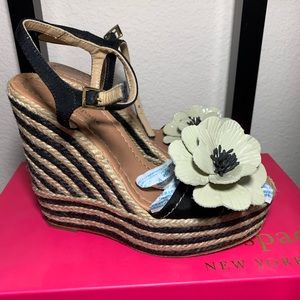 Kate Spade Espadrilles Wedge Sailor Striped Sz 5